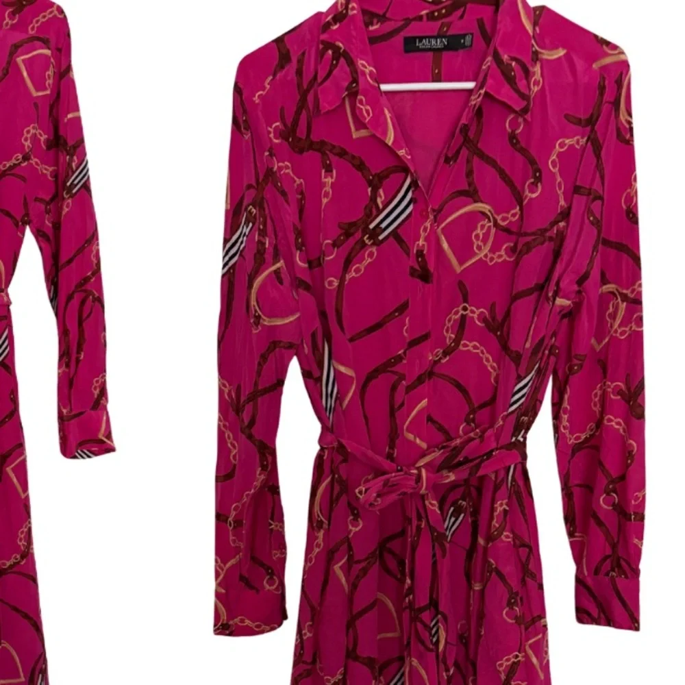 Ralph Lauren Pink Equestrian Shirt Dress | KY Derby Dress - Picture 3 of 3